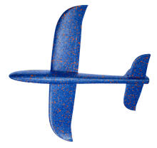 Ikonka Art.KX7840_1 Glider plane polystyrene 47x49cm blue