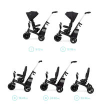 „KinderKraft EasyTwist Art.KREASY00BLK0000 Black“ vaikiškas triratukas
