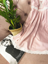 La Bebe™ Nursing Cotton Mia Art.136605 SoftPink Ночная сорочка (ночнушка) для беременных и кормящих