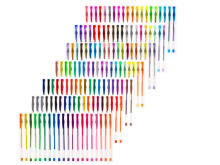 Ikonka Art.KX5554 Coloured glitter gel pens set of 140pcs.