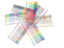 Ikonka Art.KX5554 Coloured glitter gel pens set of 140pcs.