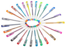 Ikonka Art.KX5555 Coloured glitter gel pens set of 25pcs.