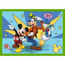 TREFL MICKEY MOUSE 12+15+20+24 dėlionių rinkinys „Peliukas Mikis“