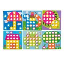 Ikonka Art.KX6612 Educational button mosaic puzzle 57el.