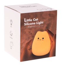 Ikonka Art.KX7207 Little Cat touch night light - silicone LED