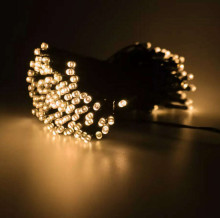 Outdoor Christmas garland 200 LEDs, warm white