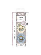 Bibs Liberty Colour Round – Eloise Dusty Blue Mix Art.150194 Soothers 0-6 m, 100% natural