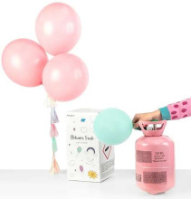 Ikonka Art.KX4534 Helium bottle for 30 balloons pink 1 piece