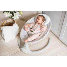 Momi Bouncer LAMI Art.BULE00023 Light Grey Stilīgs mazuļu šūpuļkrēsls ar mūziku