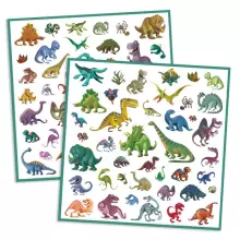 Djeco 160 lipdukų Dinosaurs Art.DJ08843