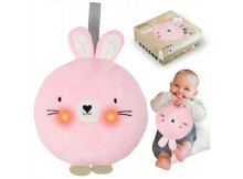 MoMi LULU Rabbit Art.AKCE00014 Pink Muzikāla plīša rotaļlieta