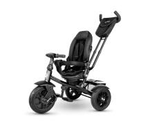 Bebe Basic Premium Air 6 in1  Art.150416 Black  Vaikiškas triratis su rankena ir stogeliu