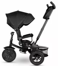 Bebe Basic Premium Air 6 in1  Art.150416 Black  Vaikiškas triratis su rankena ir stogeliu
