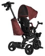 Lionelo Kori Art.150627 Burgundy Children's tricycle with handle and roof