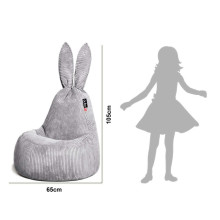 Qubo™ Mommy Rabbit Black Ears Slate POP FIT beanbag
