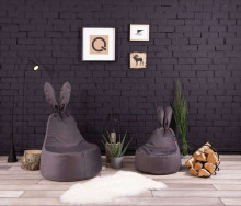Qubo™ Baby Rabbit Currant FLUFFY FIT sēžammaiss (pufs)