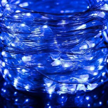 Christmas garland with 300 lights, blue
