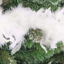 Kalėdinės eglės dekoracinė juosta, balta, 300cm