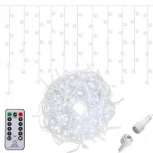 Garland - icicles - 300 LEDs, white