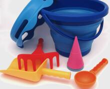 COMPACTOYS Kibirėlis su smėlio žaislais, mėlynas