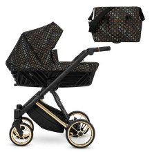 Kunert Ivento Premium Art.IVE-02 Black Style Baby stroller with carrycot
