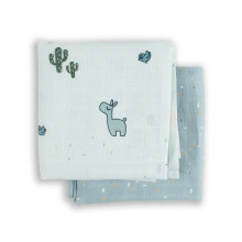 Done by Deer пеленка 2-pack , Lalee Blue хлопковая пелёнка, 2 шт. (120x120 см)