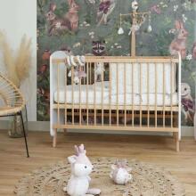 Doux Nid Old Rose and Boho Garden French Cot Bumper Art.2200780 Apmalīte bērnu gultiņai 30x180 cm