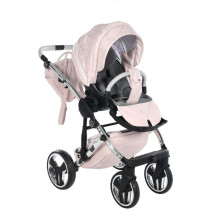 Junama Heart Art.HT-06 Pink Silver Baby universal stroller 2 in 1