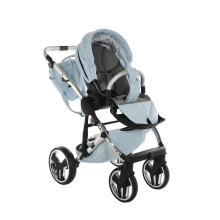 Junama Heart Art.HT-08 Blue Silver Baby universal stroller 2 in 1