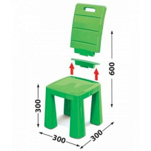 3toysm Art.4692 Plastic chair green Bērnu krēsls