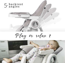 Sweety Fox Baby Highchair Art.Q1 Многофункциональный стульчик для кормления