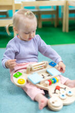 Beloved Boards Art.BBO002 Blue Wooden board for the development of motor skills Bear