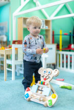 Beloved Boards Art.BBO002 Pink Wooden board for the development of motor skills Bear