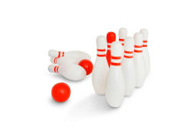 BS TOYS Activity game "Red & White Bowling"