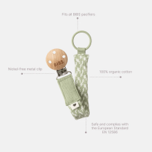 Bibs x Liberty Pacifier Clip Art.152360 Eloise Ivory