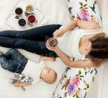 La Bebe™ Moon Maternity Pillow Art.152366 White Dots