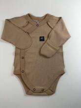 La Bebe™ NO Baby Body Art. 9-10-32 Cappuccino Бодик из 100% мягкого хлопка с длинным рукавом