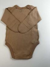 La Bebe™ NO Baby Body Art. 9-10-32 Cappuccino Бодик из 100% мягкого хлопка с длинным рукавом