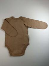 La Bebe™ NO Baby Body Art. 9-10-32 Cappuccino Бодик из 100% мягкого хлопка с длинным рукавом