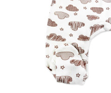 La Bebe™ NO Baby Pants Art. 10-04-21 Clouds Zīdaiņu bikses ar plato jostu un pēdiņam no kokvilnas