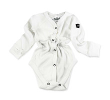 La Bebe™ NO Baby Body Art. 9-10-31 White Zīdaiņu bodiji no 100% kokvilnas ar garām piedurknēm