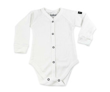 La Bebe™ NO Baby Body Art. 9-10-31 White Zīdaiņu bodiji no 100% kokvilnas ar garām piedurknēm