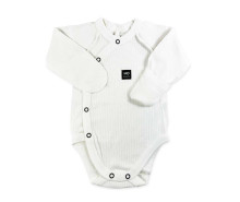 La Bebe™ NO Baby Body Art. 9-10-30 White Zīdaiņu bodiji no 100% kokvilnas ar garām piedurknēm