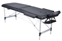 2-zone folding massage table, black