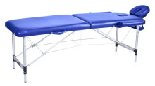 2-zone folding massage table, blue