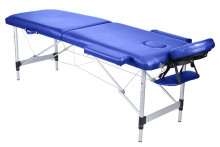 2-zone folding massage table, blue