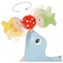 Goki Push-along animal Seal Art.54898 Medinis ritininis žaislas