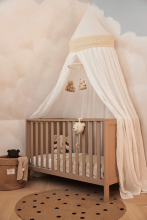 Jollein Canopy Vintage Art.002-005-67030 Boho Lace Ivory -  Baldahīns bērnu gultiņai (245 cm)
