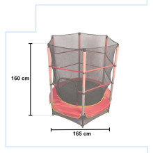 Ikonka Art.KX4727 Children's garden trampoline net 165x160cm red