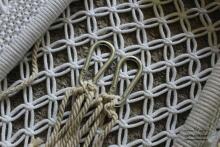 HandicraftBee Art.153323 Aukštos kokybės reguliuojamos megztos sūpynės kūdikiams tamsiai pilkos spalvos (pagaminta Latvijoje)